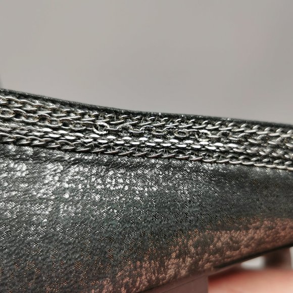 CHANEL Metallic Shimmery with Mini Chains Ballet Flats - Picture 3 of 10
